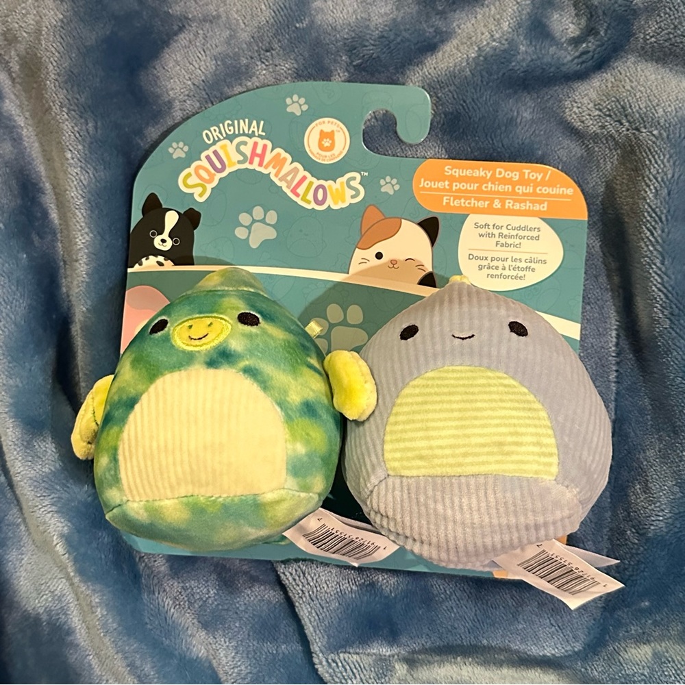 SQUISHMALLOW 2 dog toys NWT